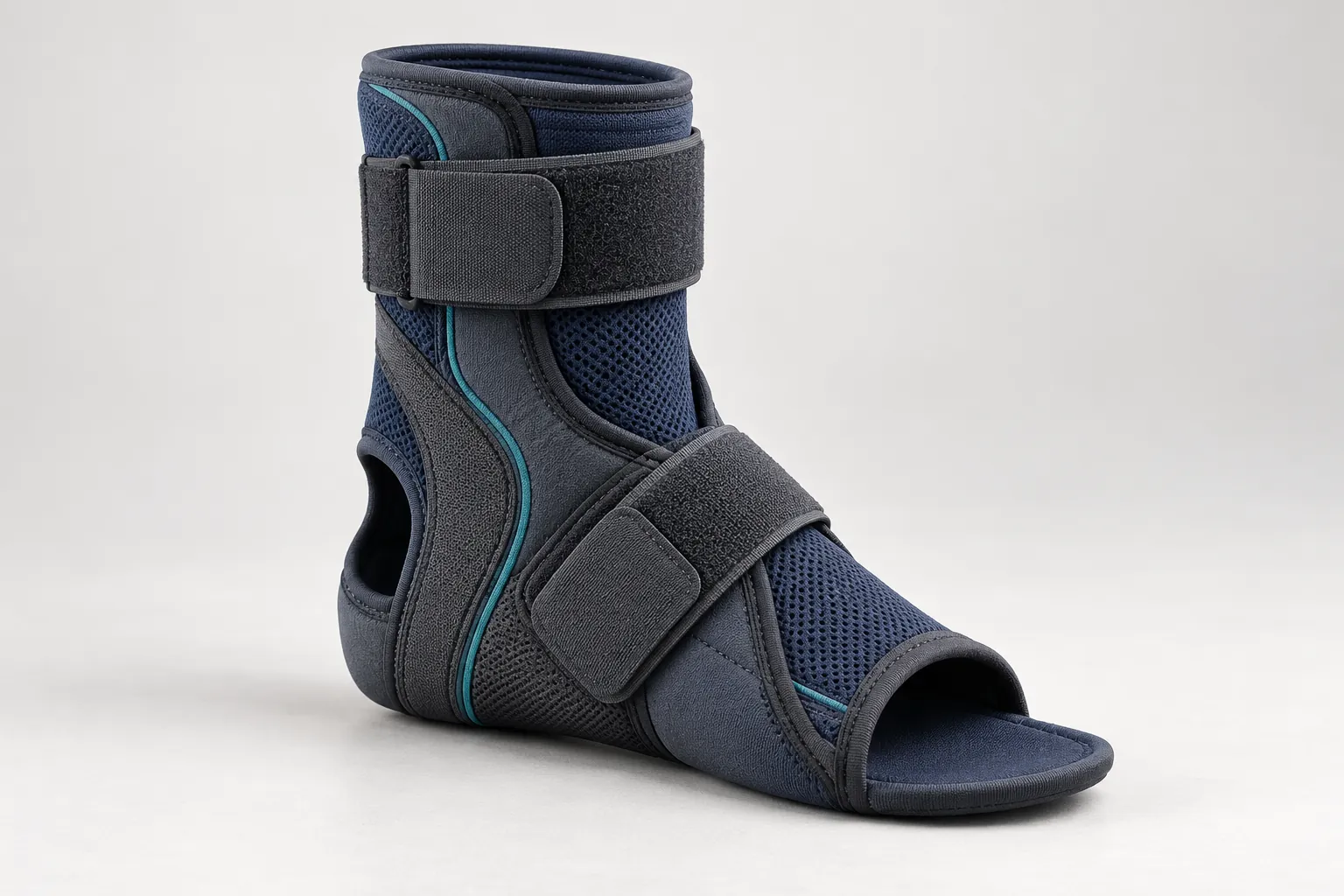 Navy ankle support with adjustable straps